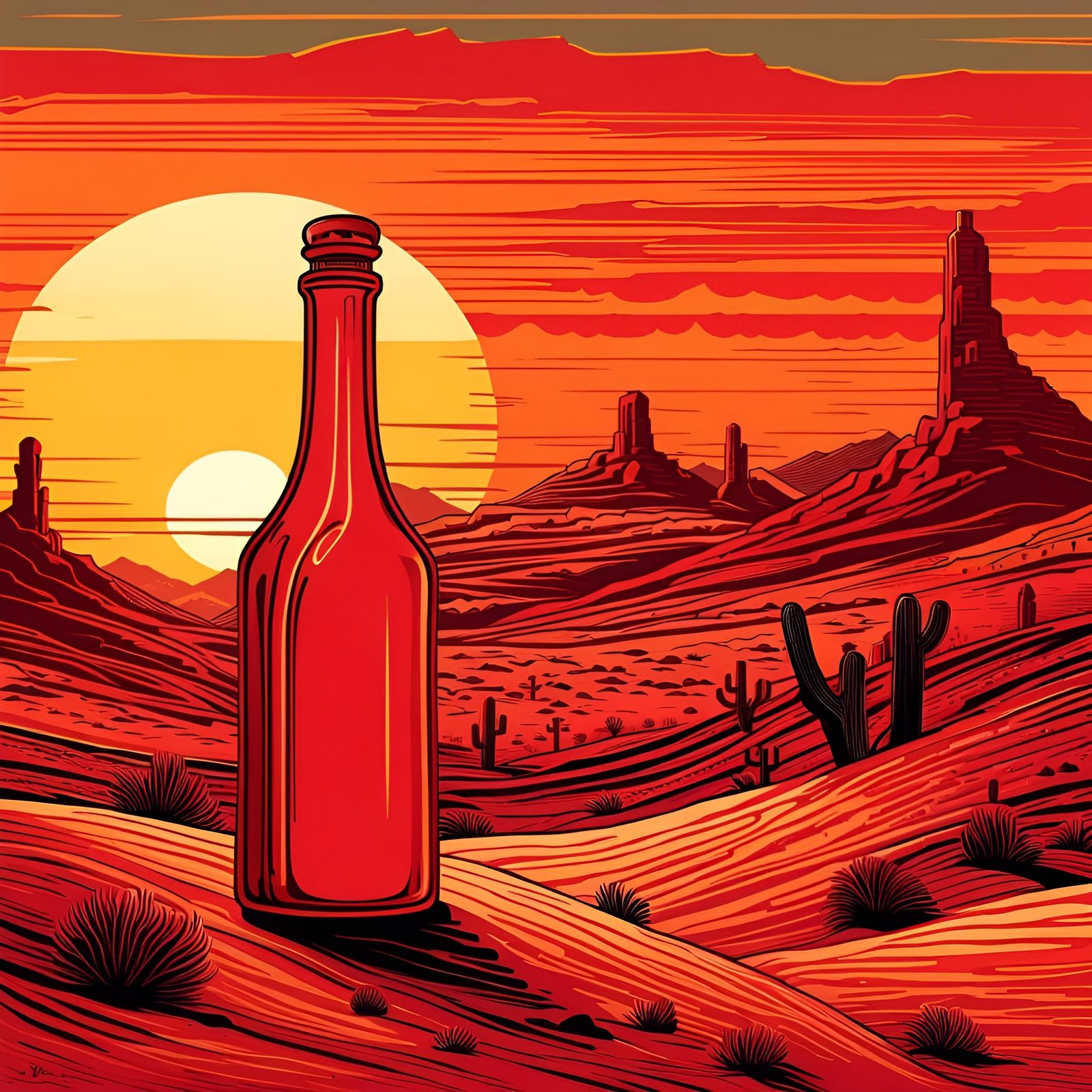 Desert Ketchup Bottle