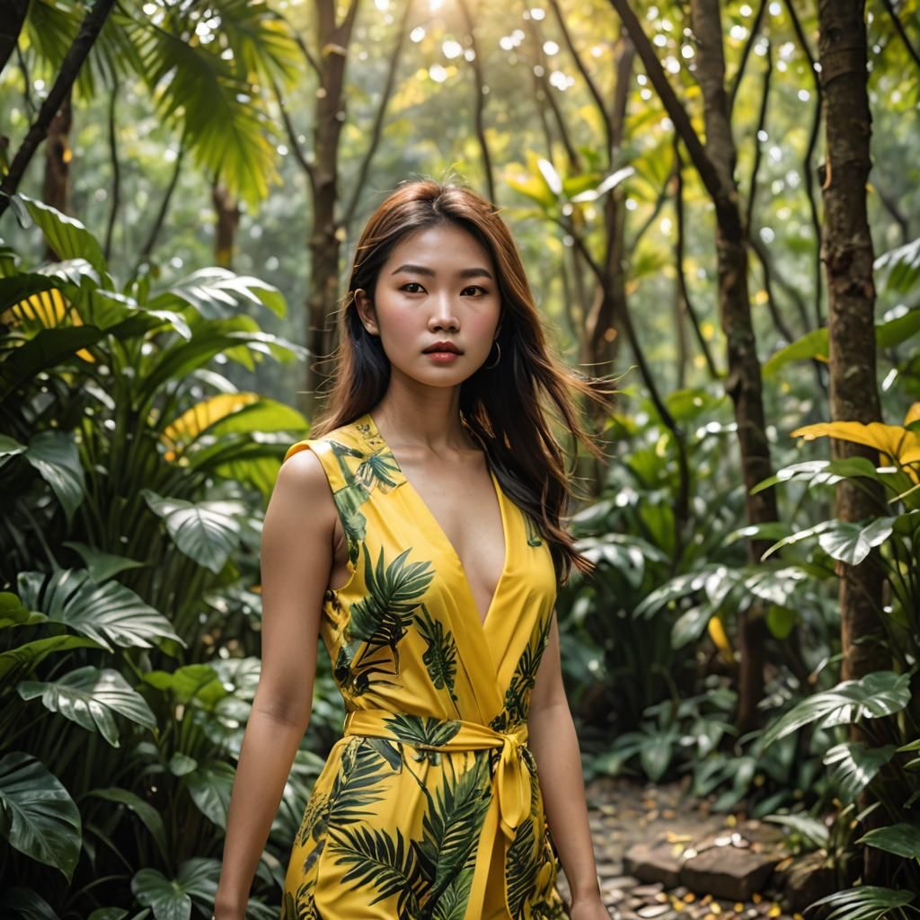 woman in the jungle