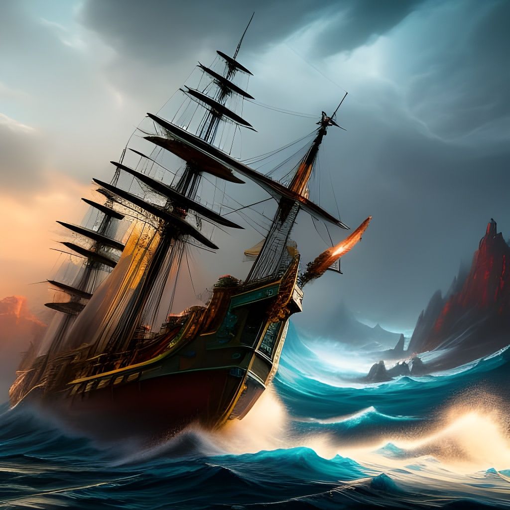 Rough Seas - AI Generated Artwork - NightCafe Creator