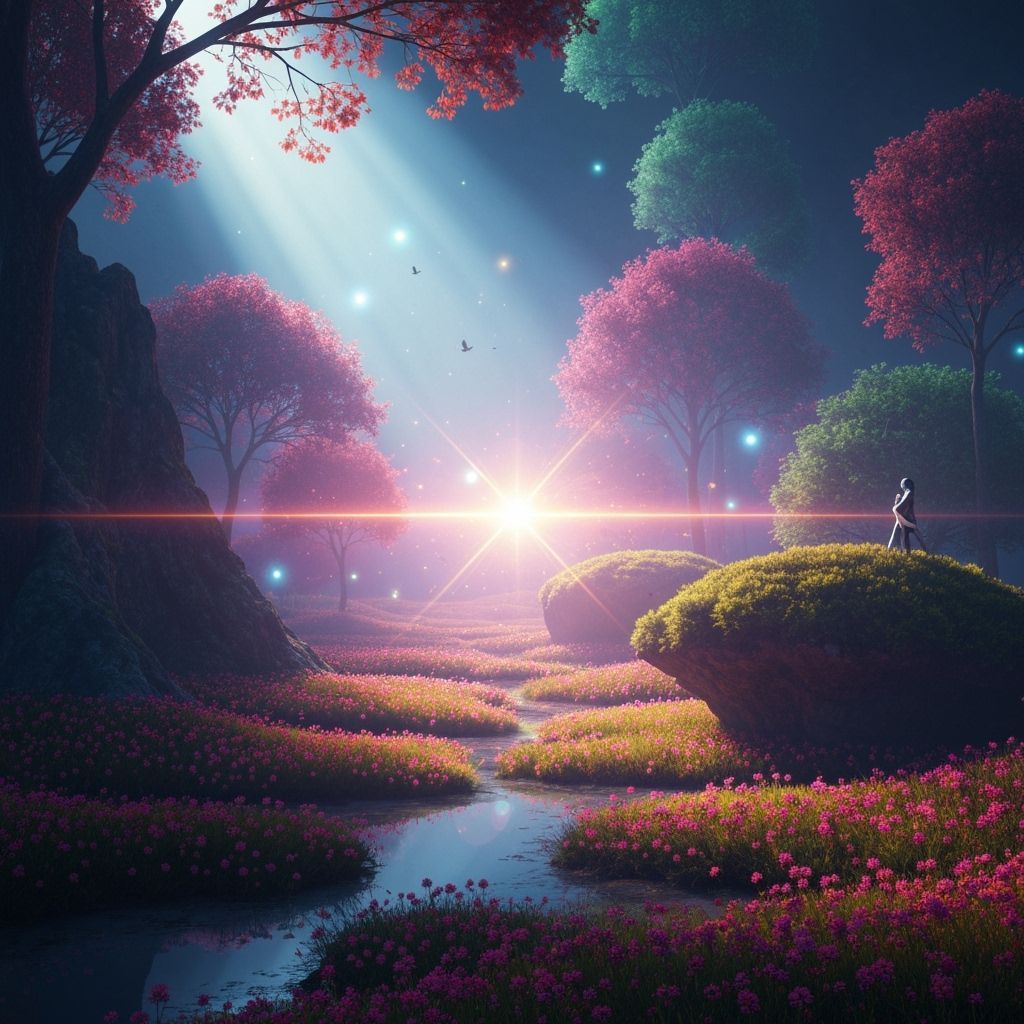 Peace, love, hope. Cinematic lighting. A sense of profound mystery pervades the scene. 8k resolution, masterpiece, trending on artstation, a...