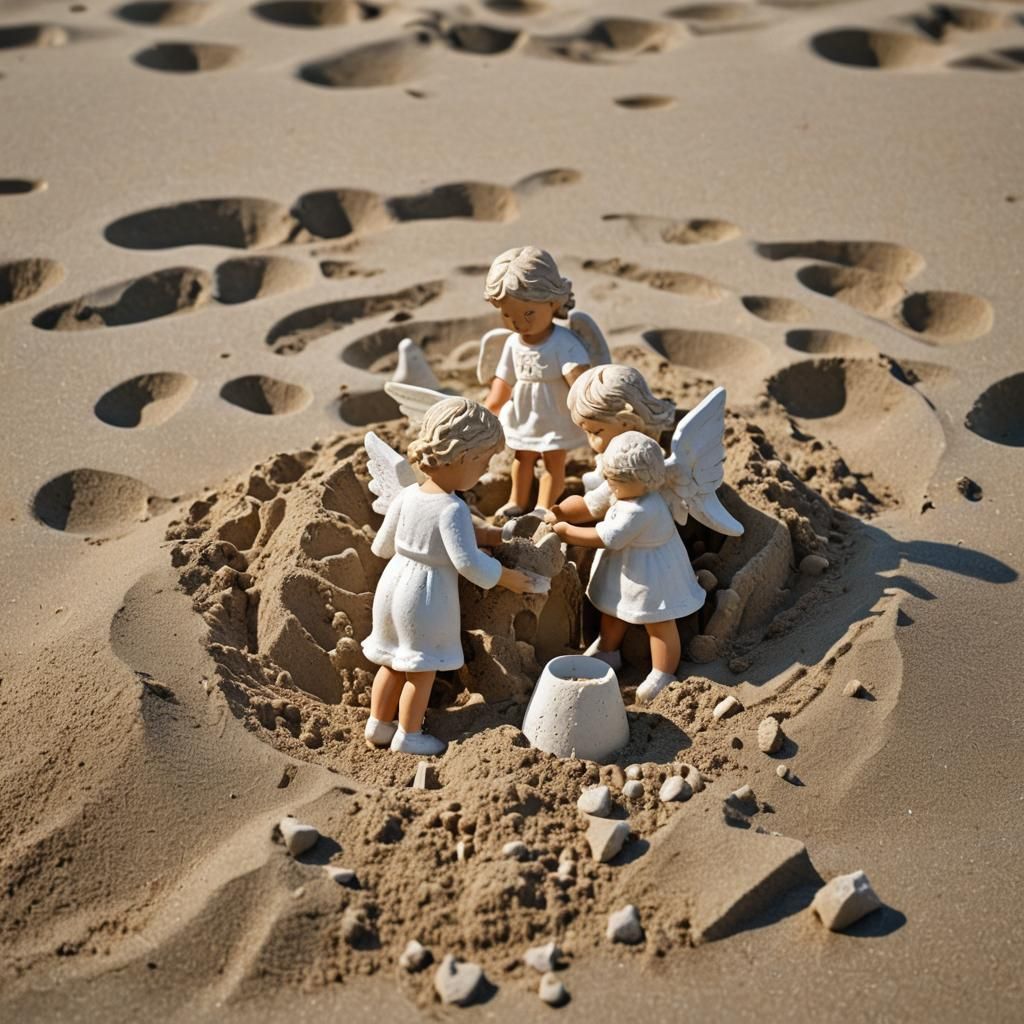 angels on the beach