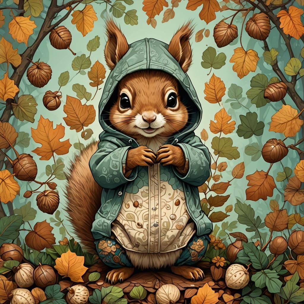 Baby squirrel hoodie - AI Generated Artwork - NightCafe Creator