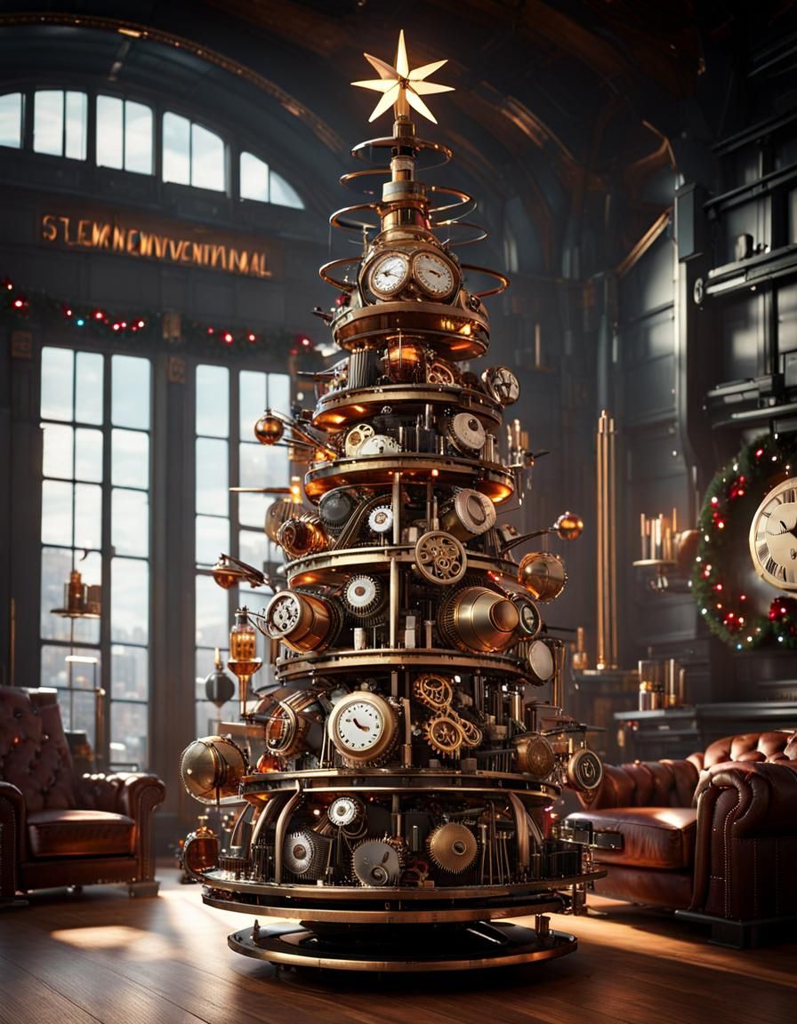Steampunk Christmas tree  by @Peppy Pixi