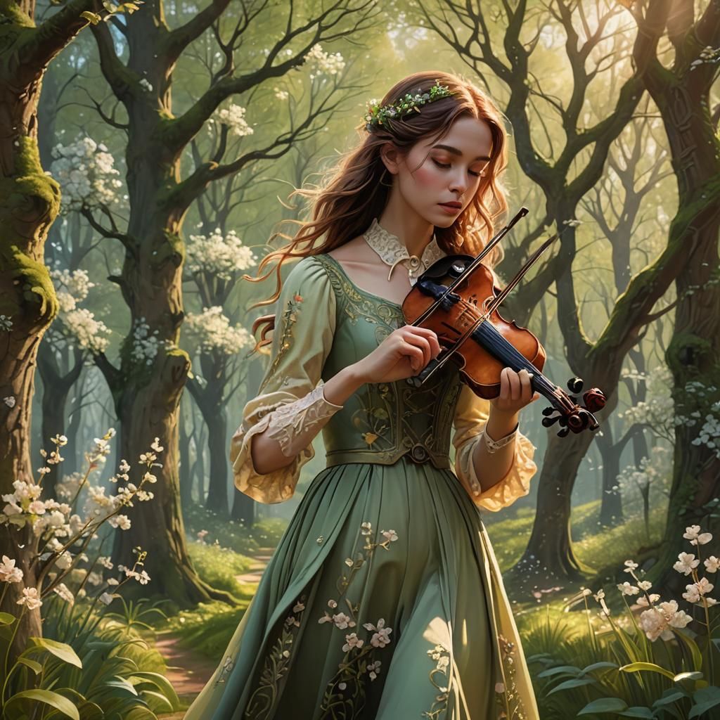 Girl with violin