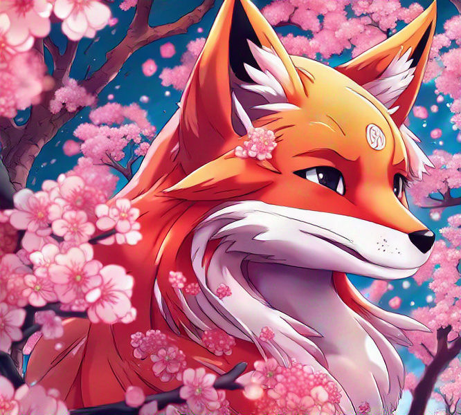 Another Cherry Blossom Fox