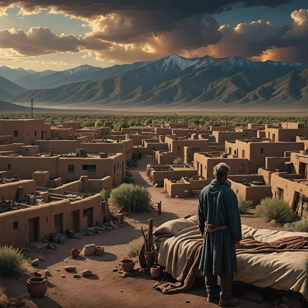 A man wakes up in Taos, New Mexico