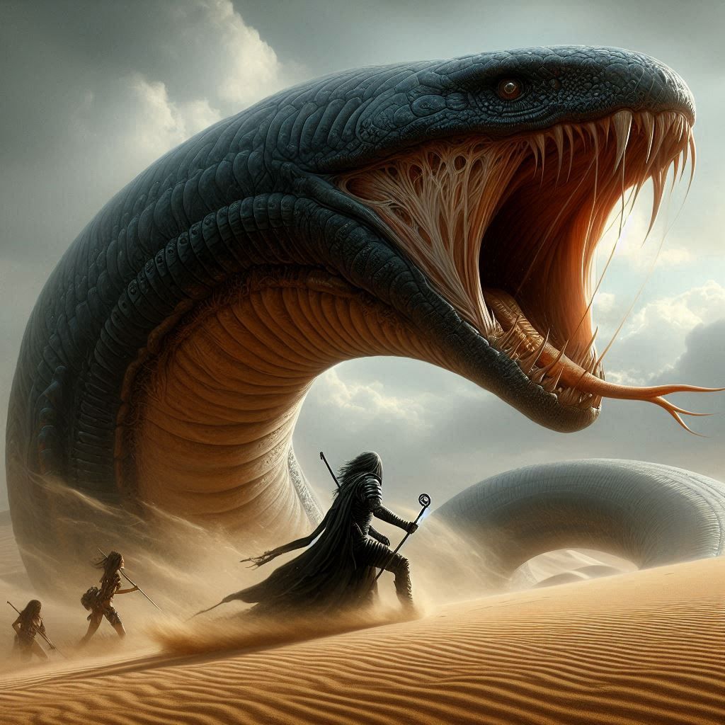 Giant Sand Worm and Fremen