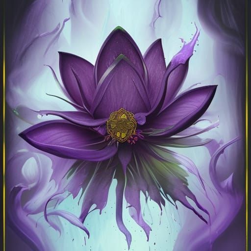 The book of the purple lotus white7fang ai generated artwork