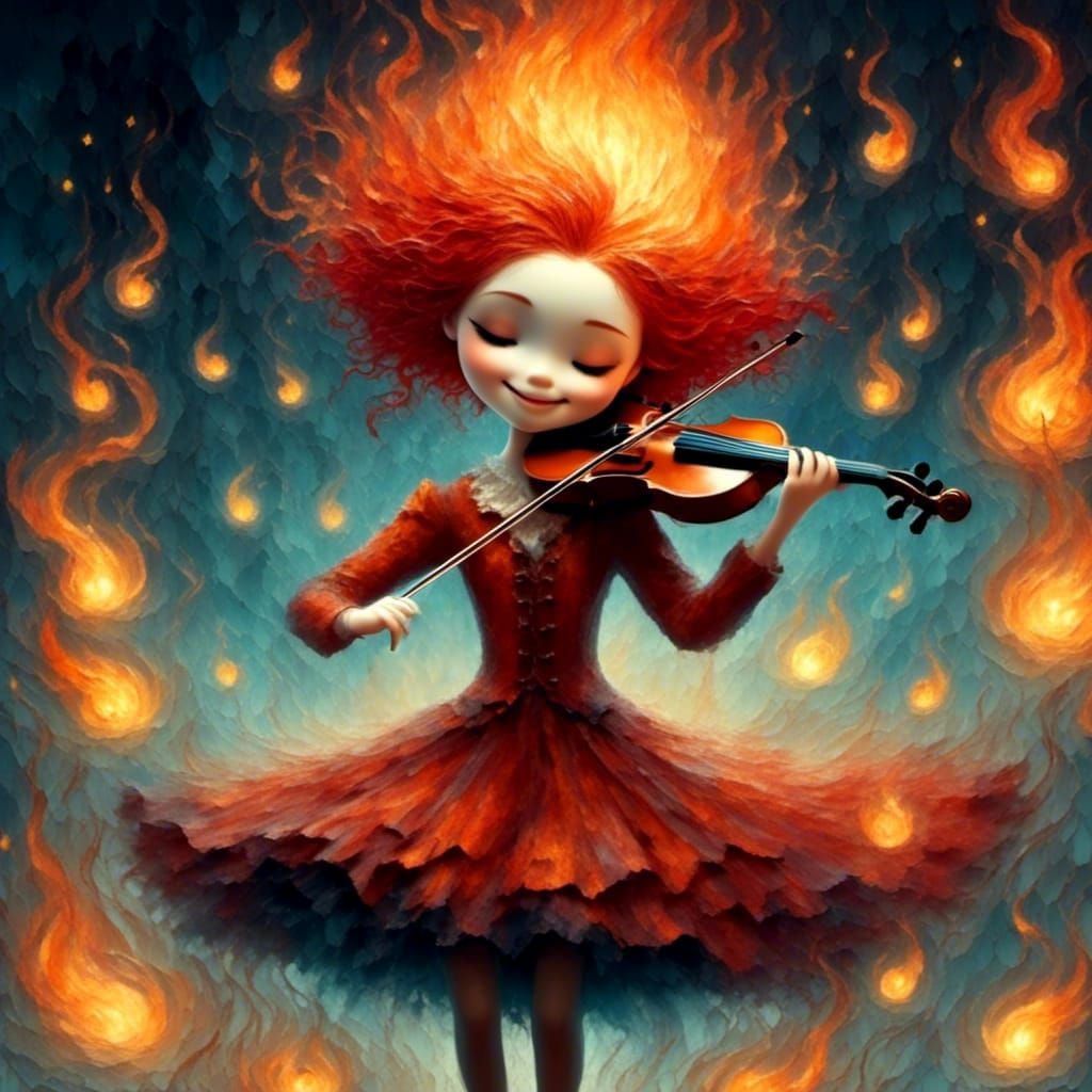 The Fire Sprite  by @naturx