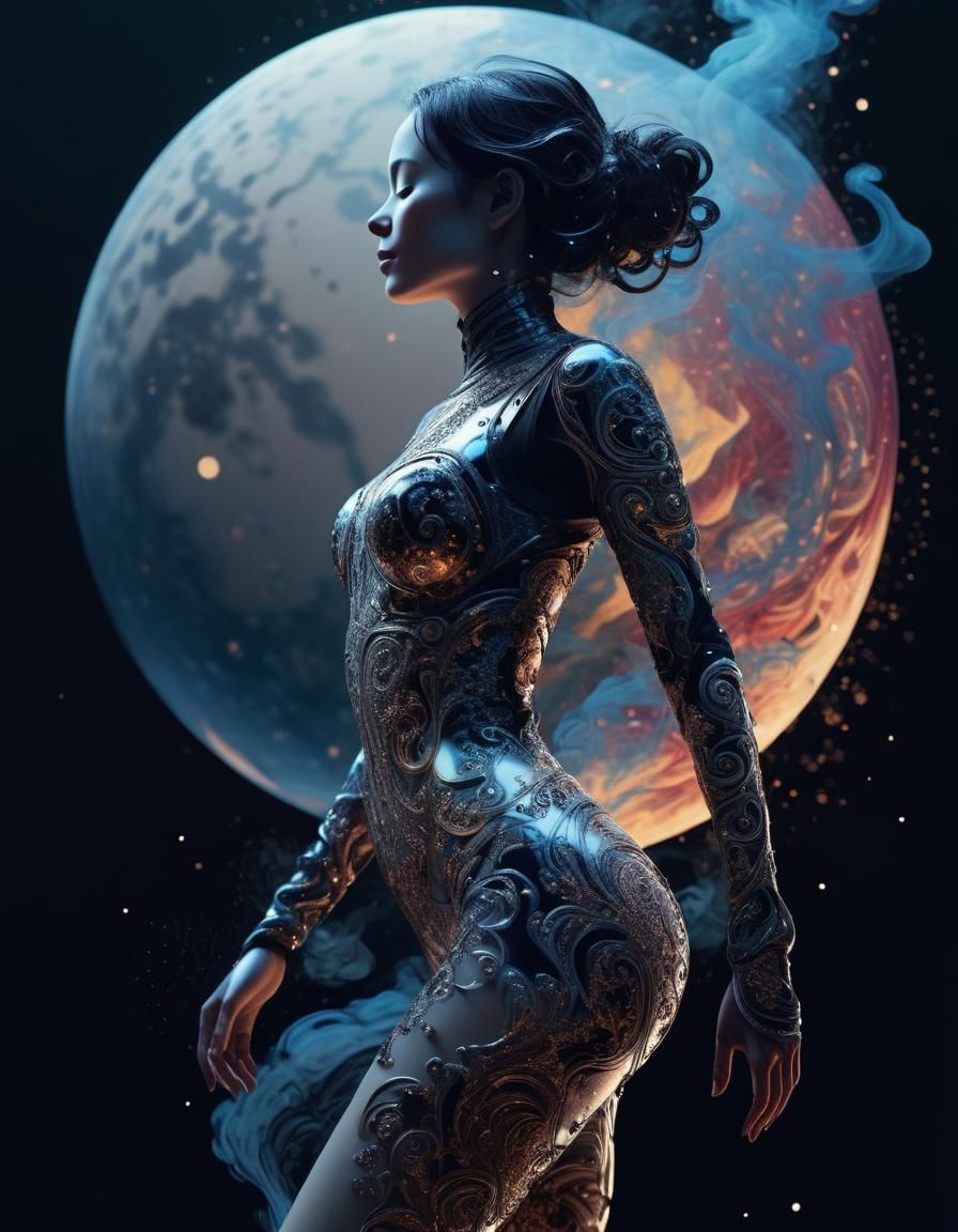 Exoskeleton in Surrealist Poster Art Style