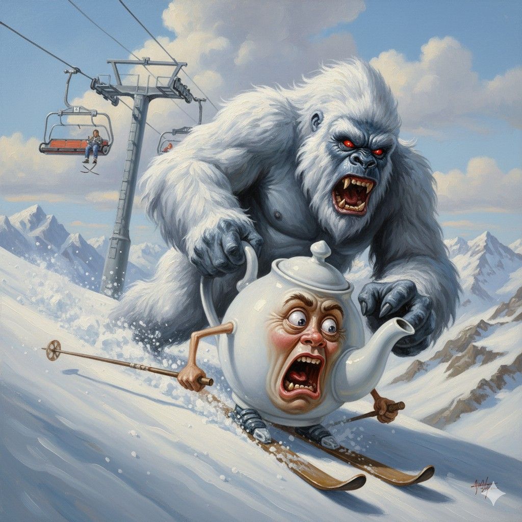 Downhill Skiing-More like Downhill Screaming!