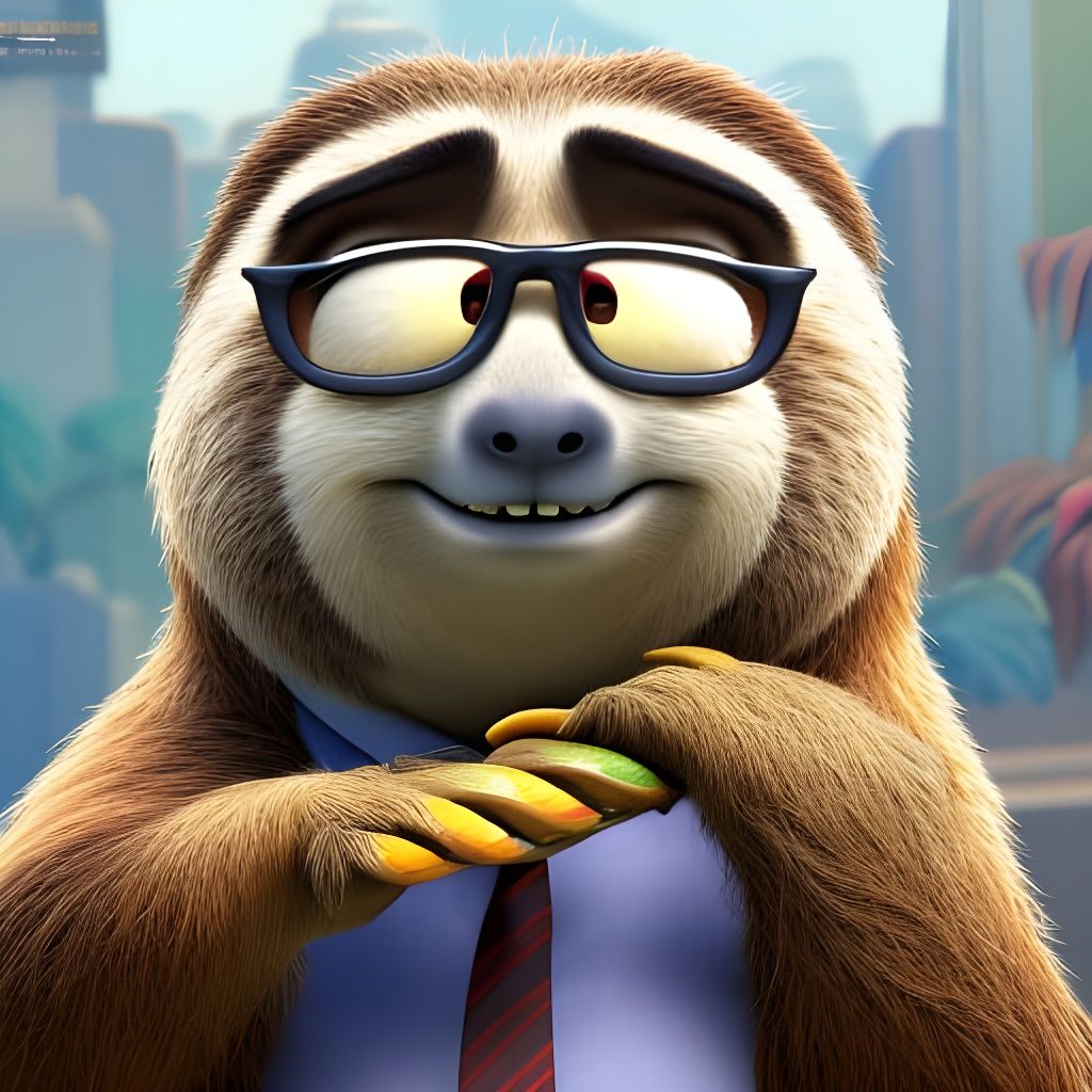 The Office Worker Sloth - AI Generated Artwork - NightCafe Creator