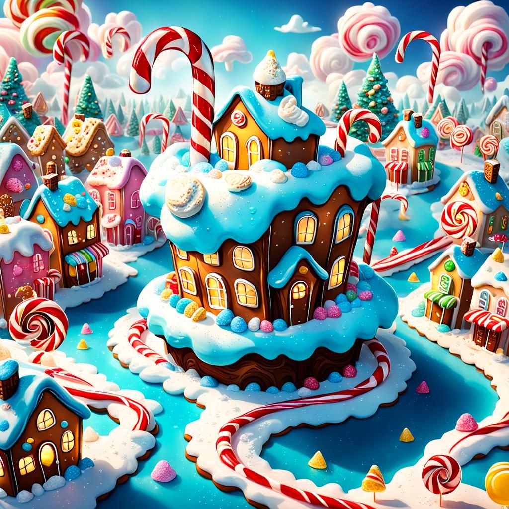 Candy town 4 - AI Generated Artwork - NightCafe Creator