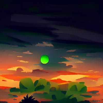 green sunset