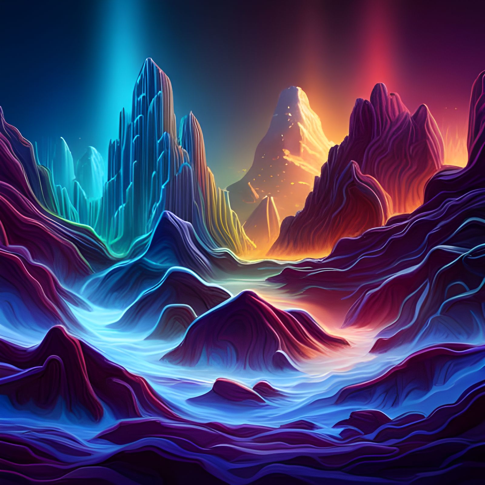 Paint a series of abstract compositions inspired by your fav...