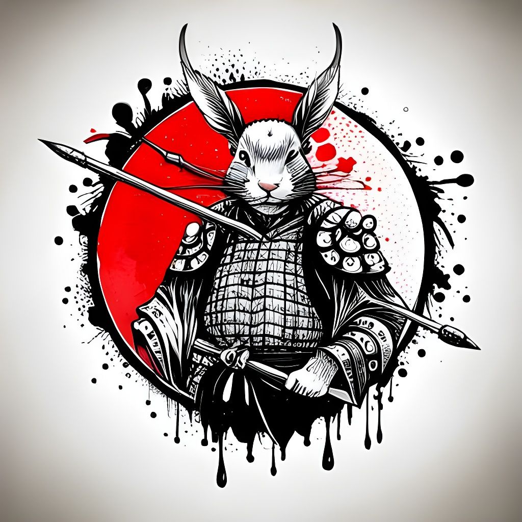 Samurai Rabbit.  by @Nox Argentum