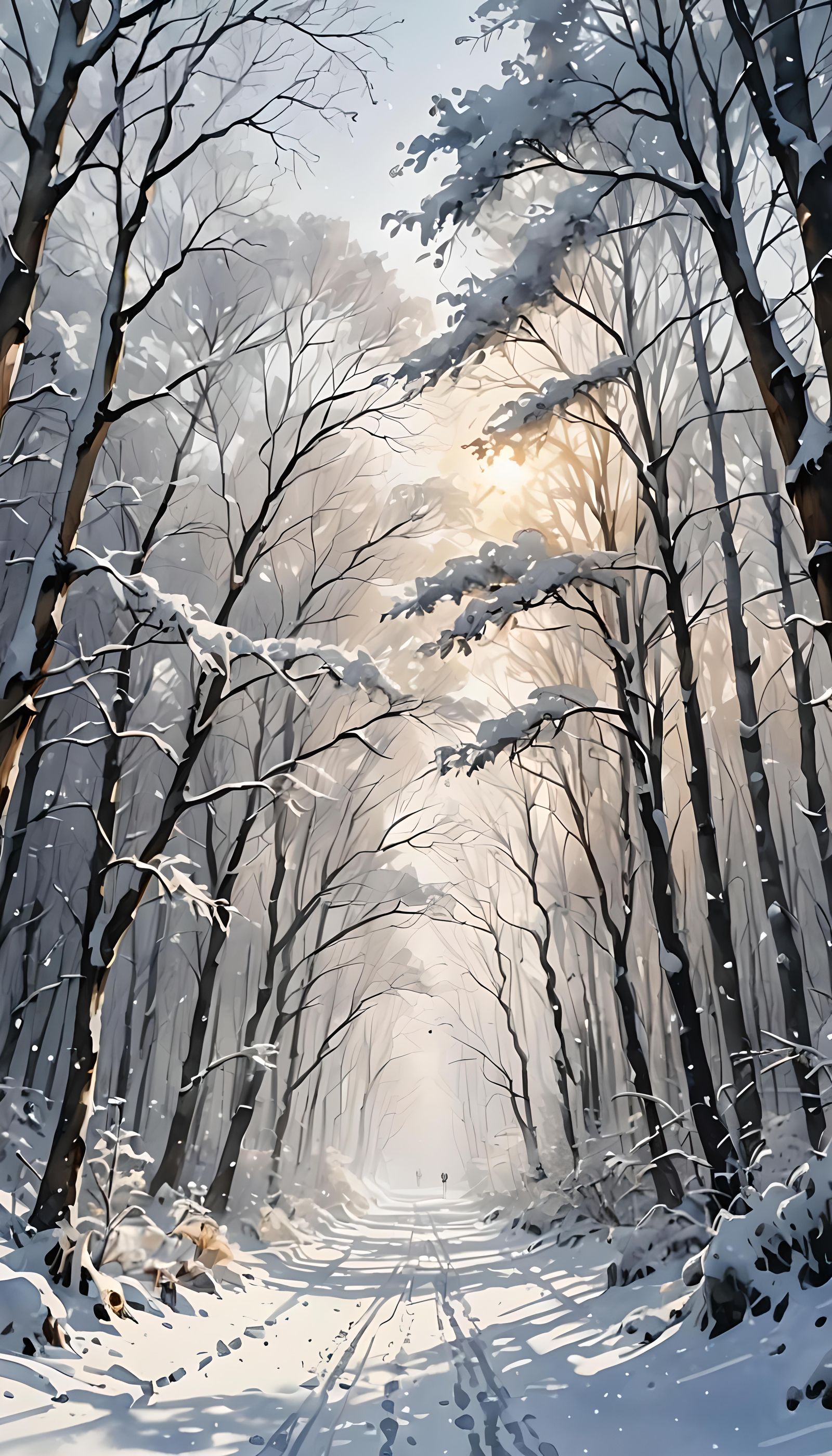 The Snowy Path  by @Lyvercast