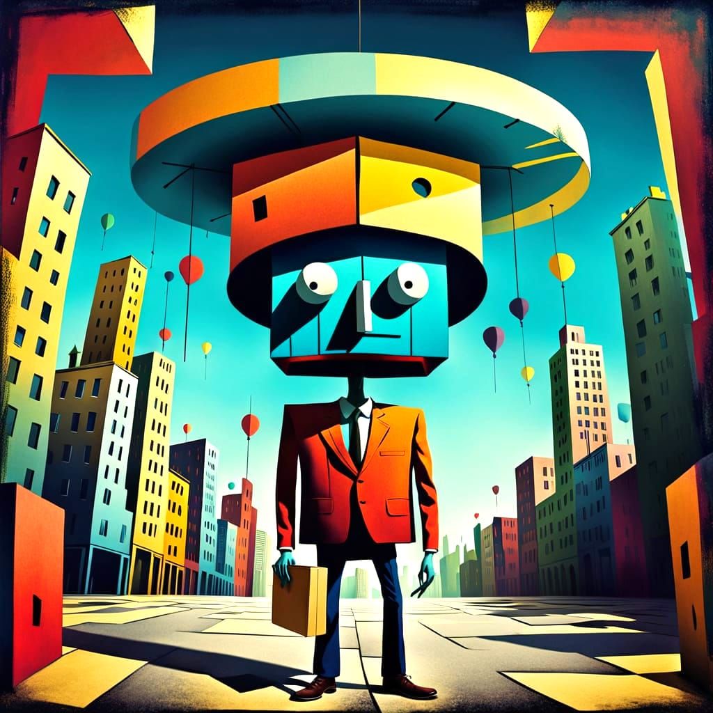 Cube city man  by @TB Bologno