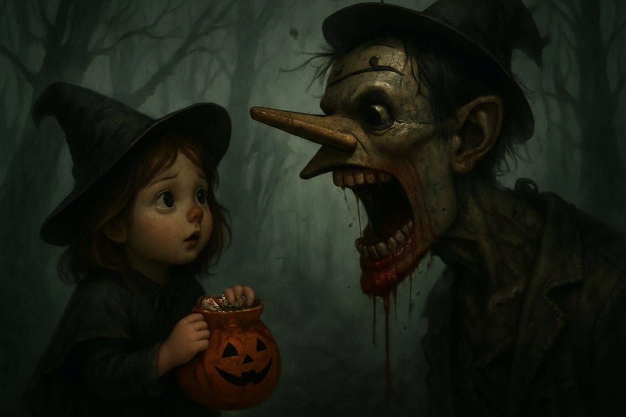 Innocent Witch Girl Confronts Demonic Pinocchio-Frankenstein