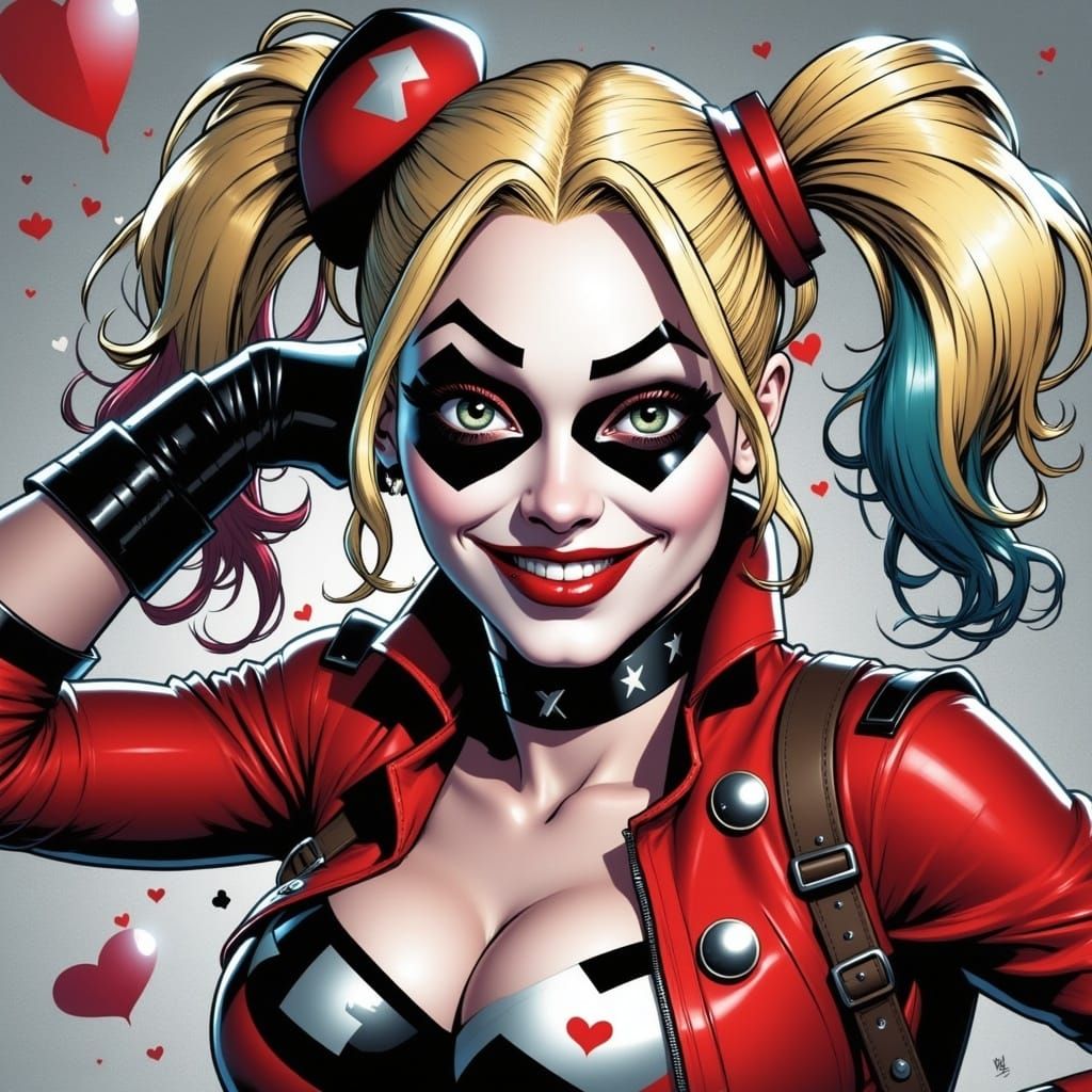 <lora:Comic Book FX:1.0> "Harley Quinn by Matteo Scalera art, comic book style"