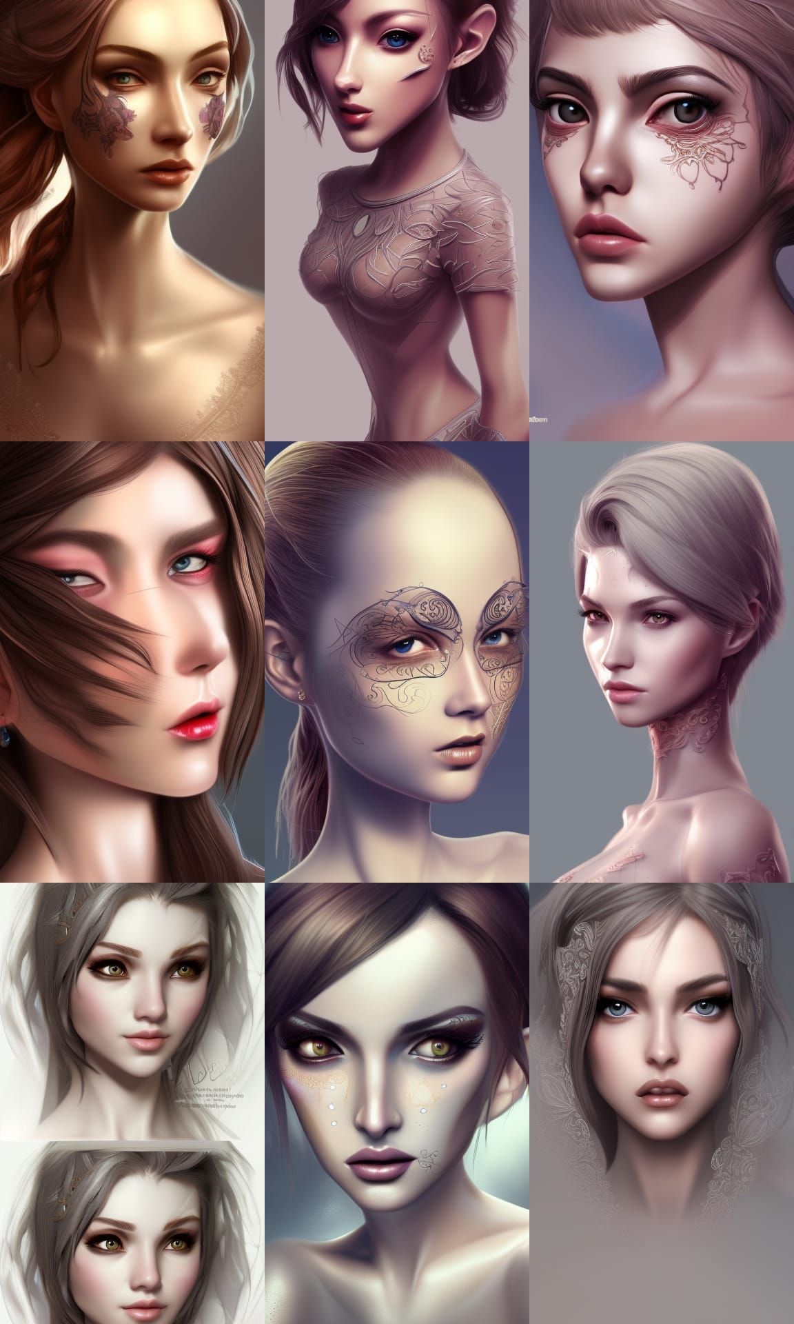 a female cute, intricate, elegant, highly detailed, 4k resol...