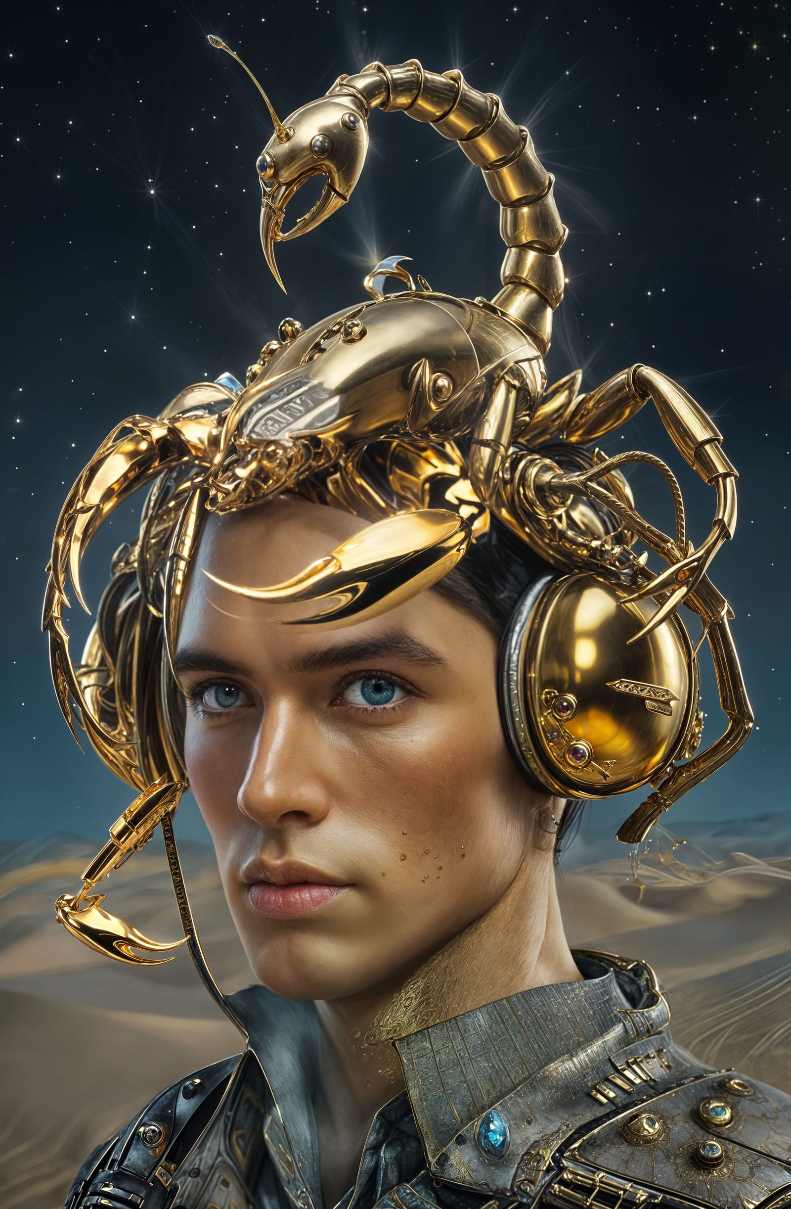 THE SCORPION'S HELMET: A STILL FROM A SCI-FI ASTROLOGICAL MO...