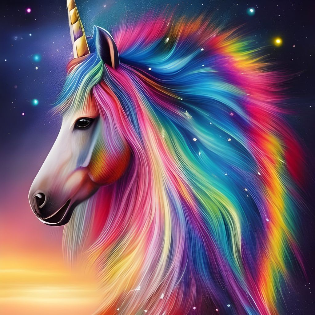 Rainbow Unicorn - AI Generated Artwork - NightCafe Creator