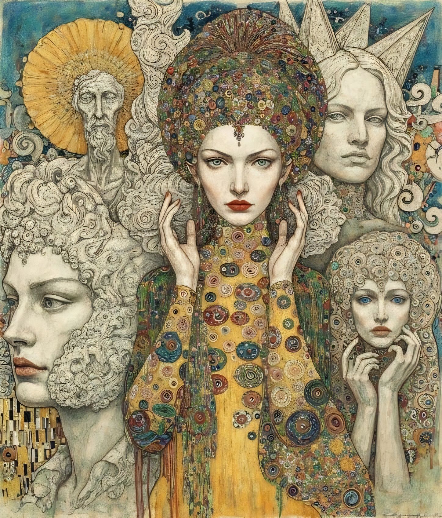 Surreal Figure in a Vast, Sculptural Landscape