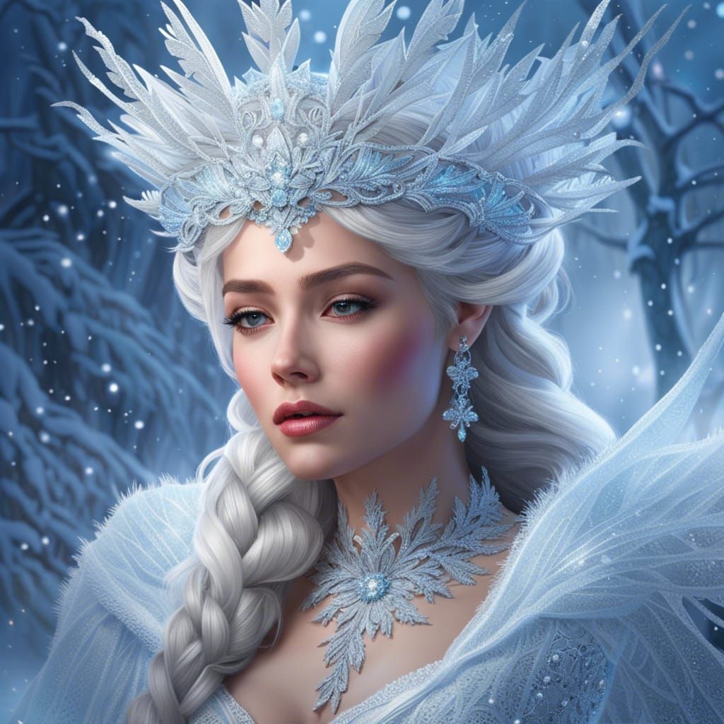 Frost Queen Serenade - AI Generated Artwork - NightCafe Creator