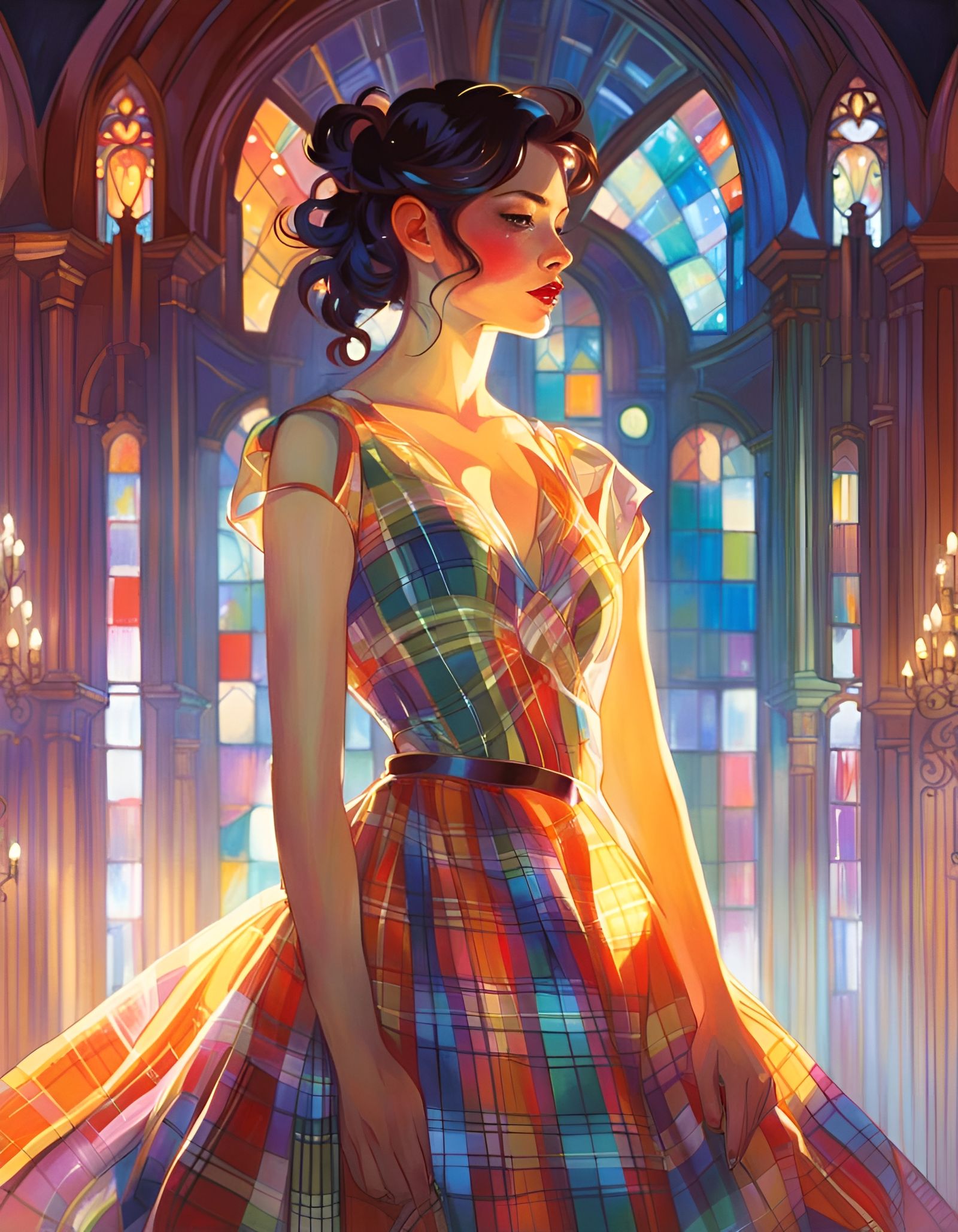 Plaid Night  by @Shelly