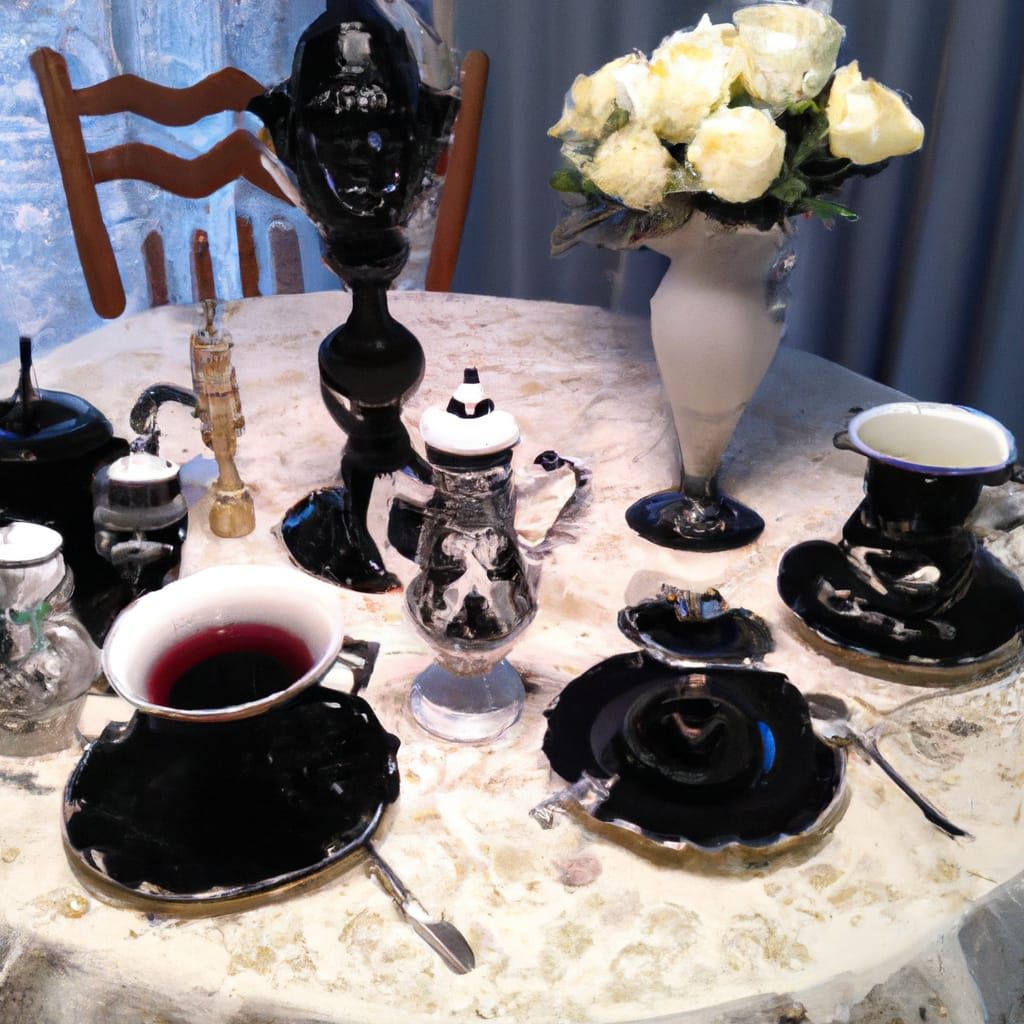 Goth Tea Party - AI Generated Artwork - NightCafe Creator