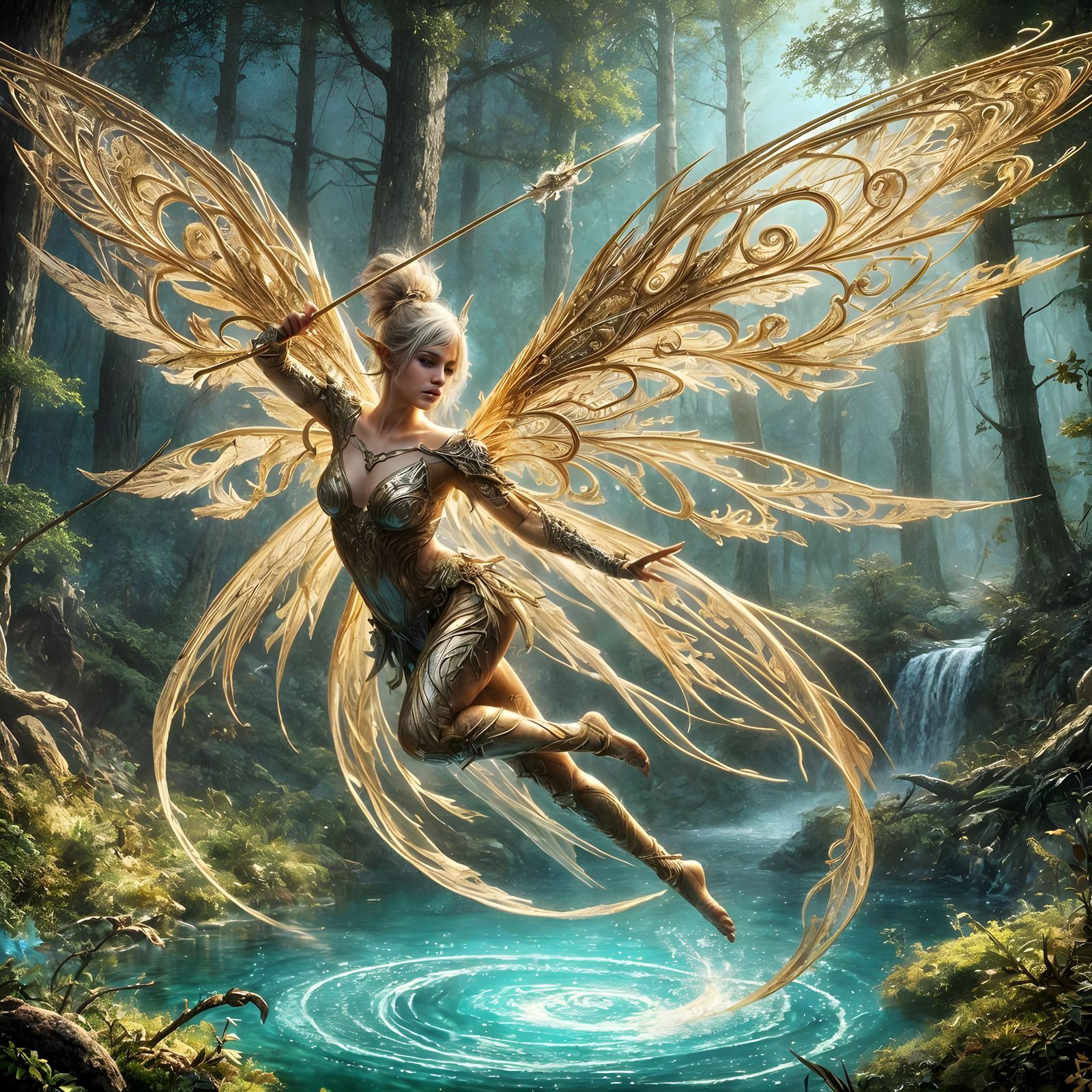 Fairy and the magic pool