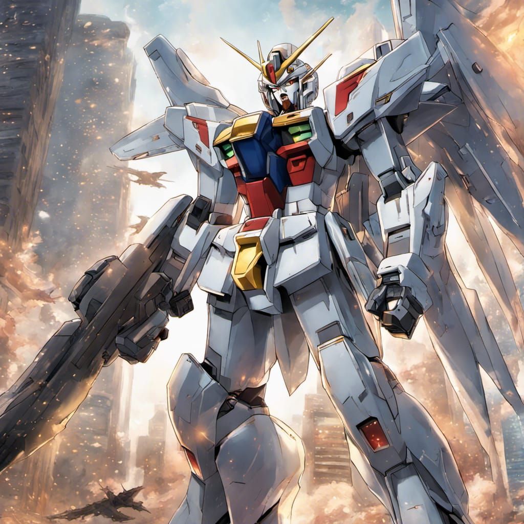 Wing Gundam, Wing of Freedom - AI Generated Artwork - NightCafe Creator