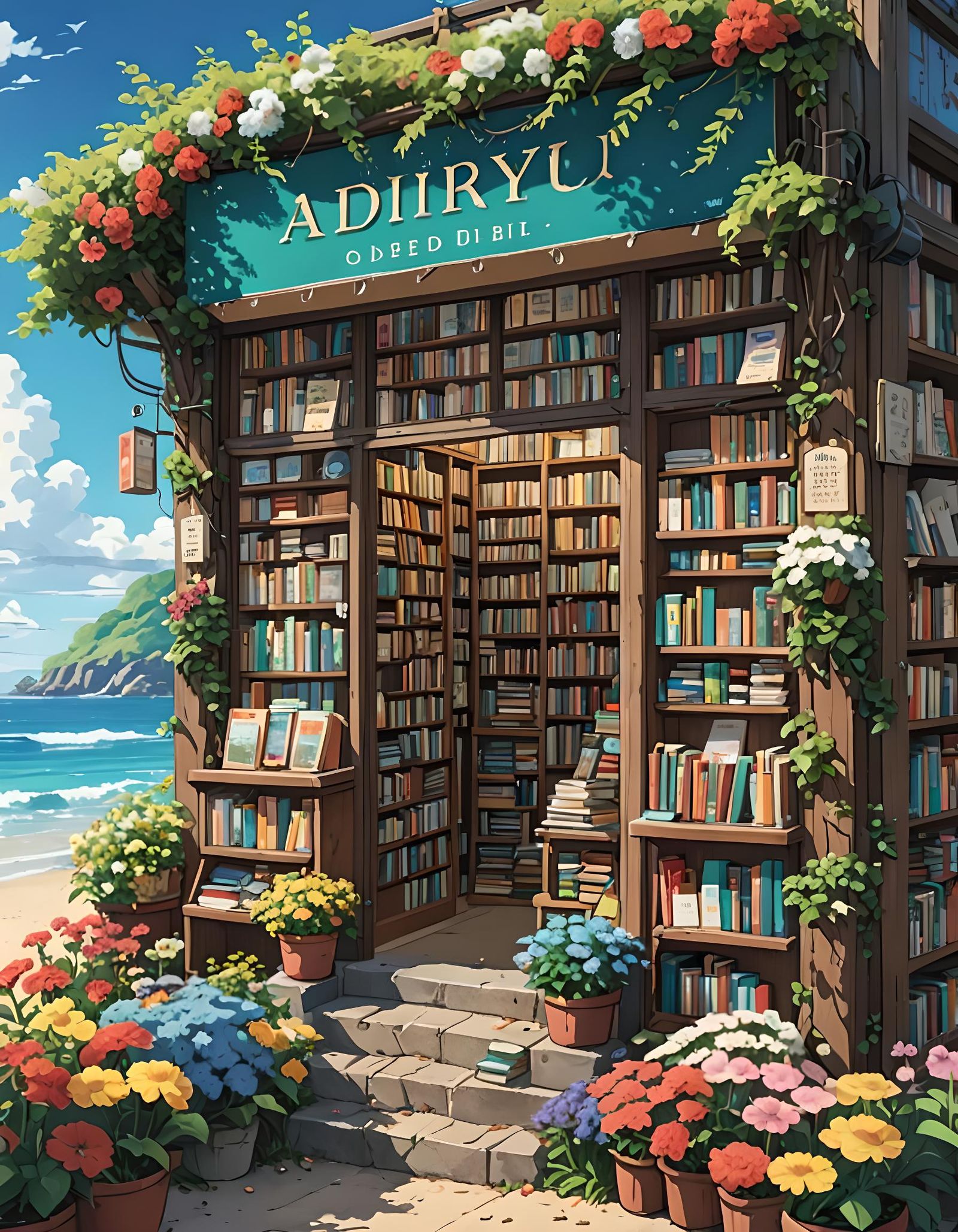 Step into Adiiryu where books bloom
among flowers and vines,...