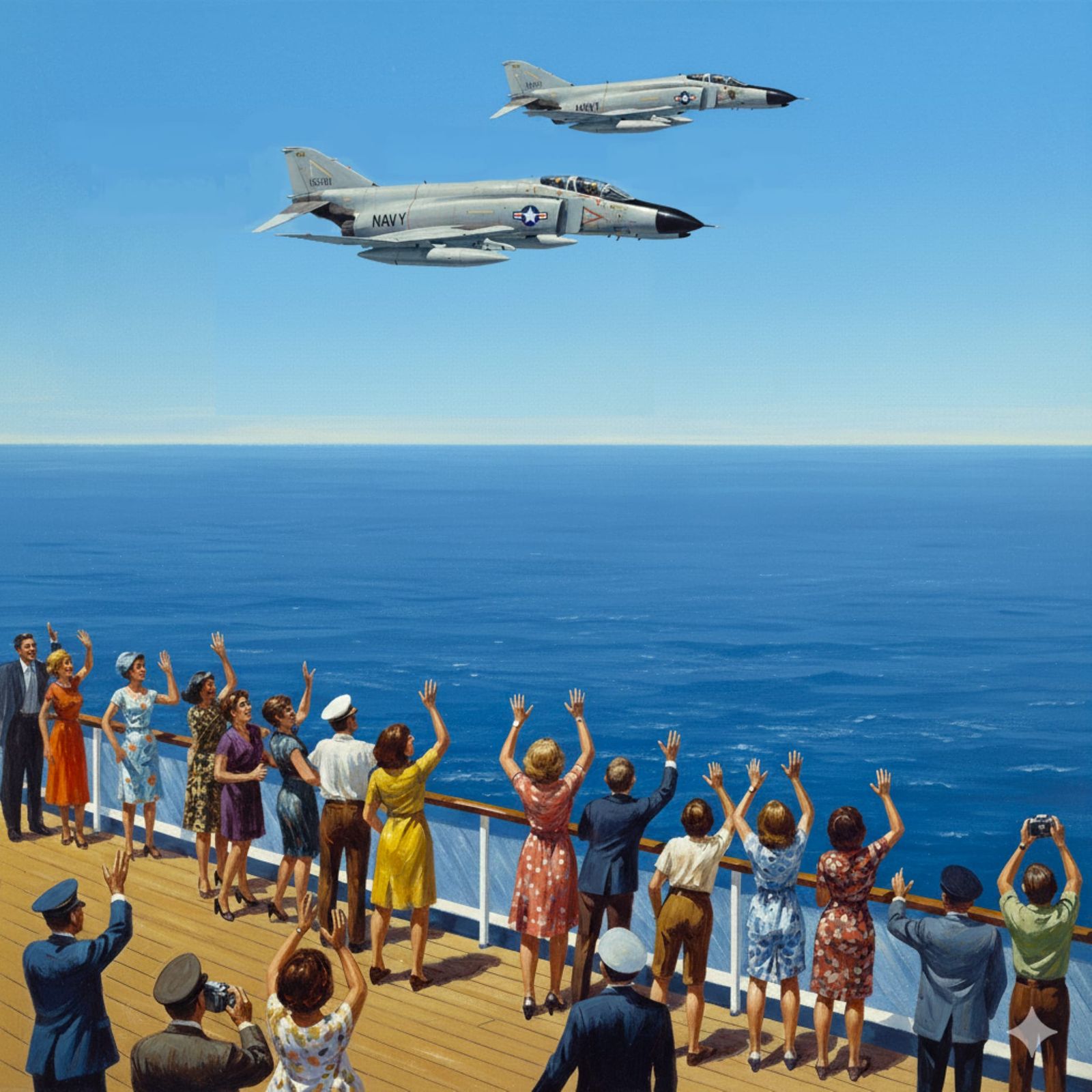 F-4s Cruise Ship Fly-by