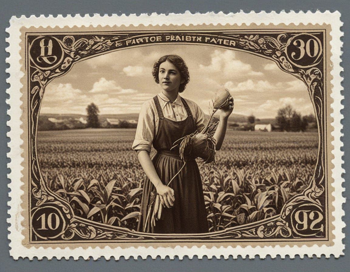 monochrome used (russian stamp 3.0) ; women harvesting
stamp for franking a postal letter  1980  canceled russian stamp; thin, (serrated 3.0...