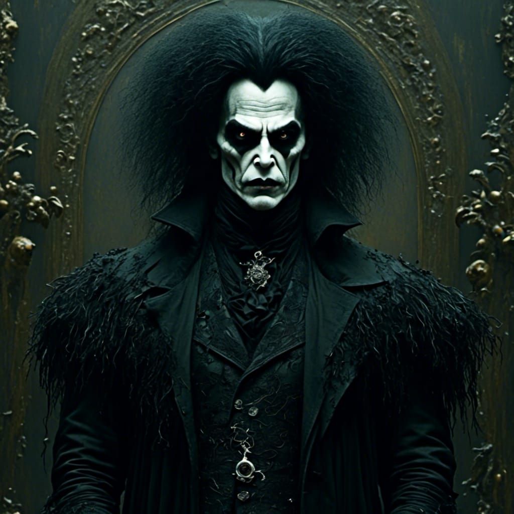 <lora:evil ways:1.0> goth man, portrait