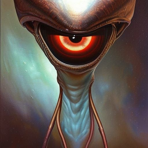 aliens on oil.