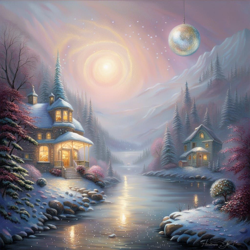 Glittering snow