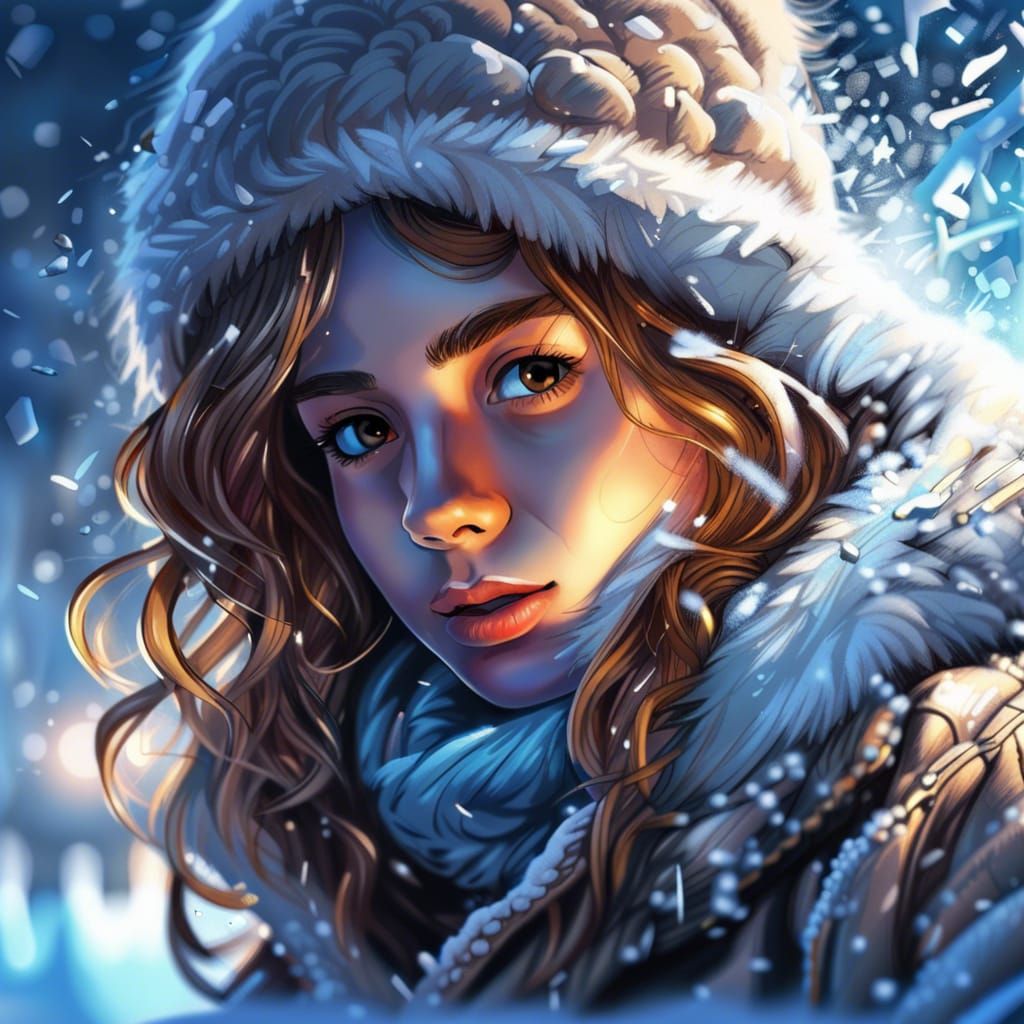 snow portrait - AI Generated Artwork - NightCafe Creator