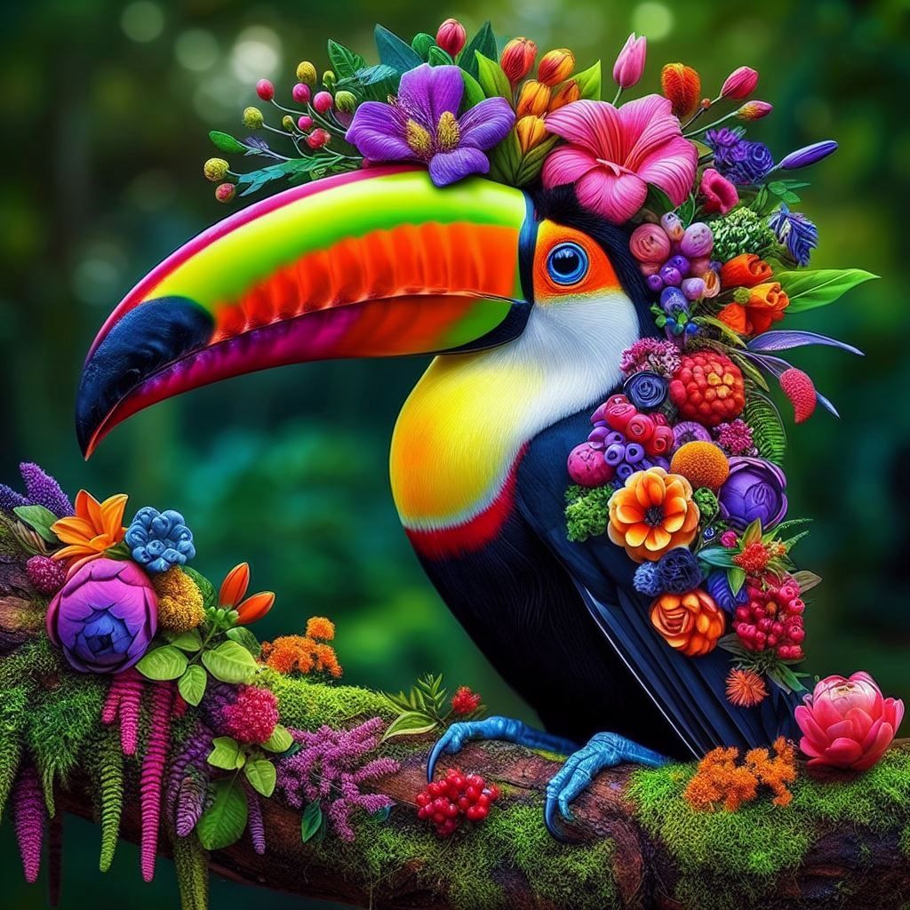 Floral Toucan
