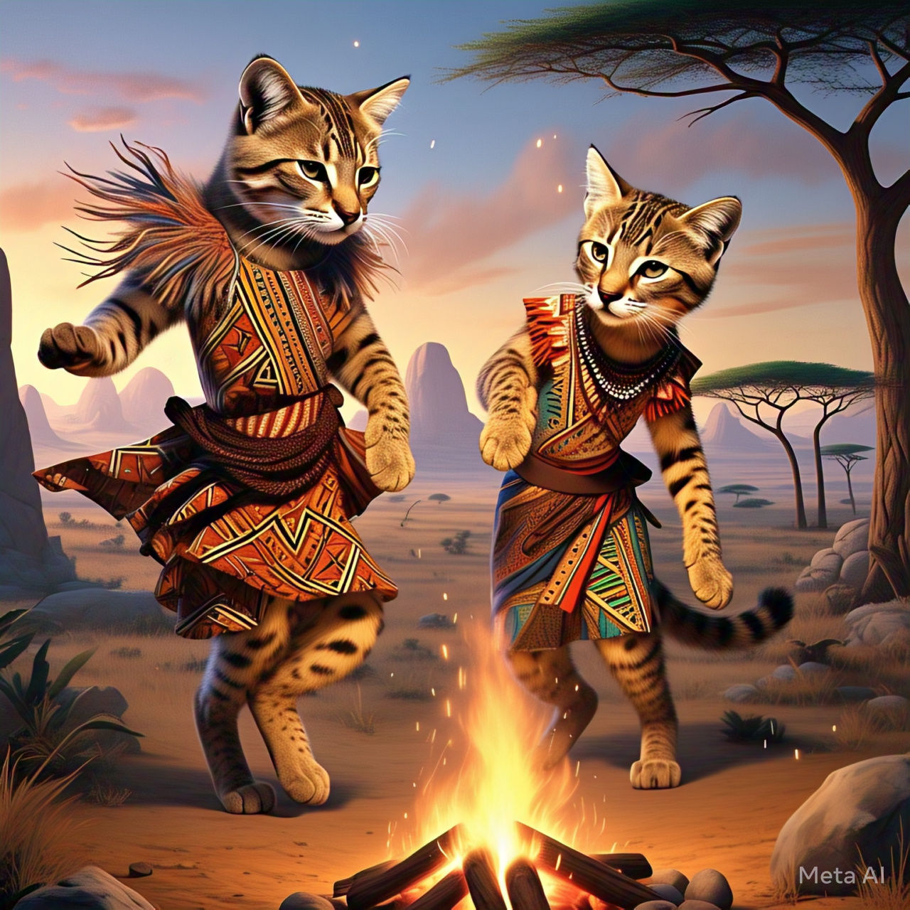 Dancing African Wild Cats #1