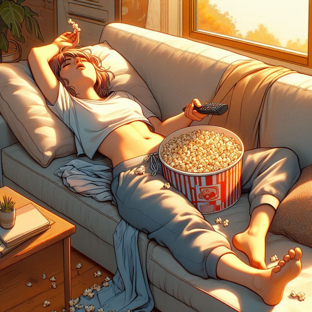 Too lazy to go out, or get up  by @vixyna