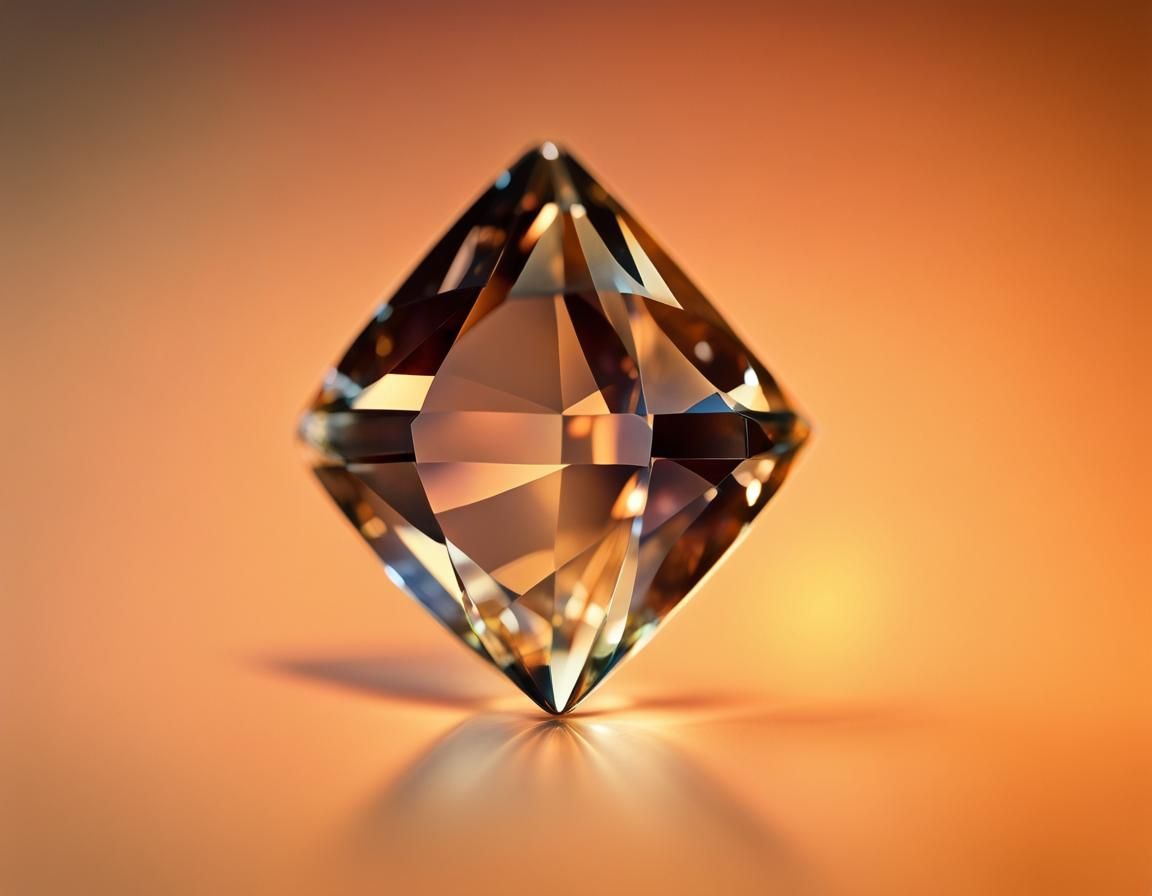 Double-terminated faceted Citrine