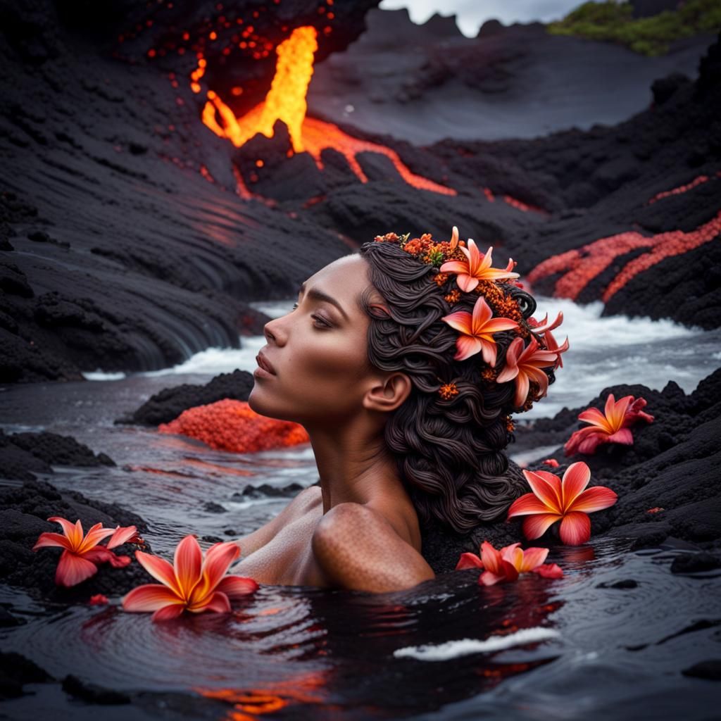 Pele Hawaiian goddess - AI Generated Artwork - NightCafe Creator