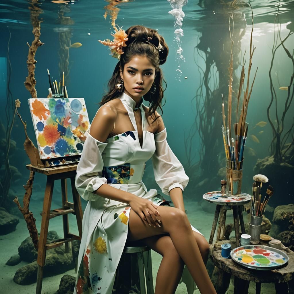 Magazine Vogue Futuristic setting of the early 2000s: in an ...