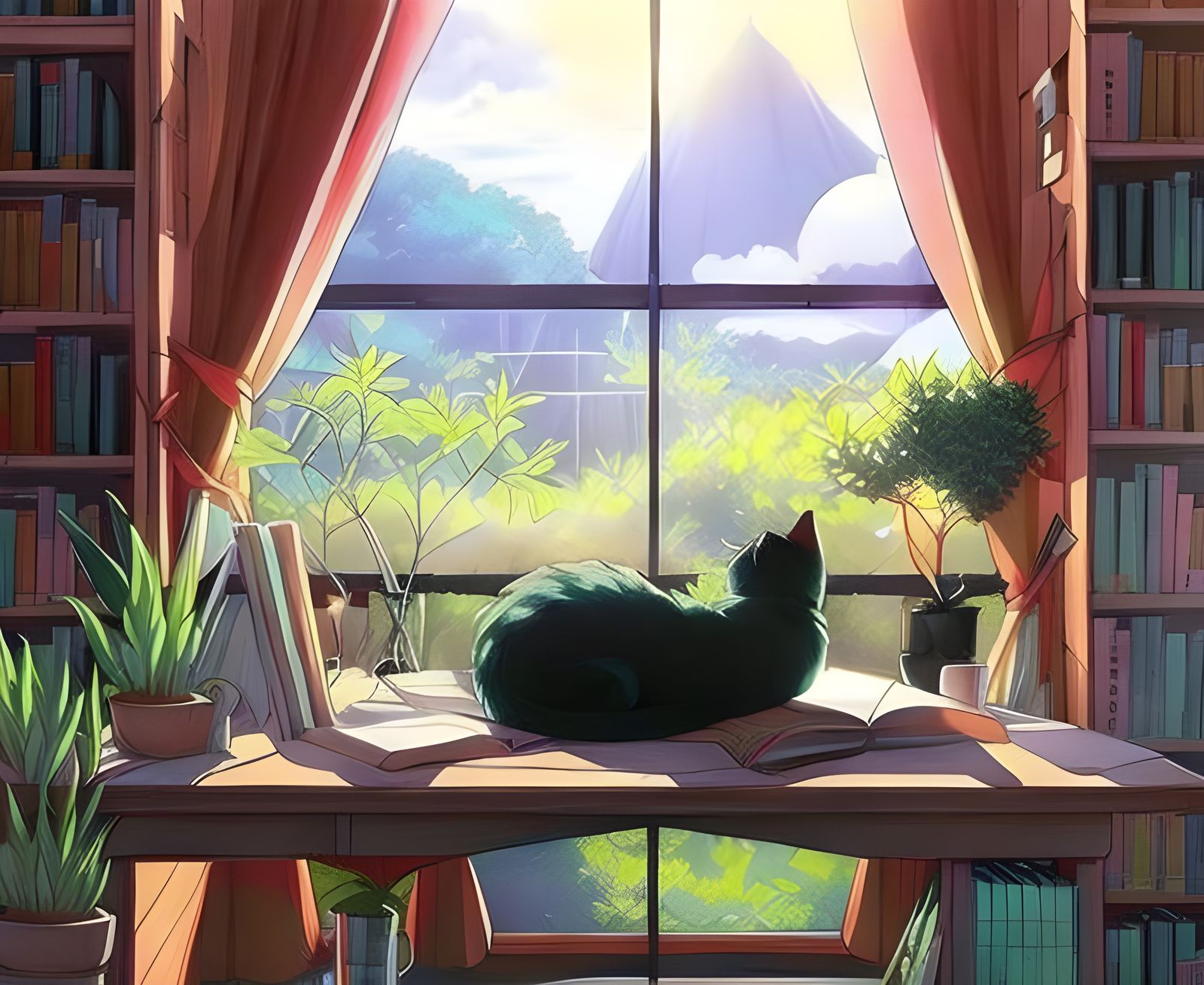 Morning cat 🐈  by @Nate River