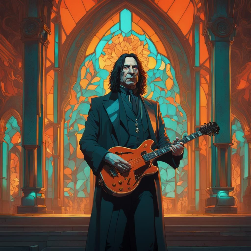snape in a 1980’s glam metal band