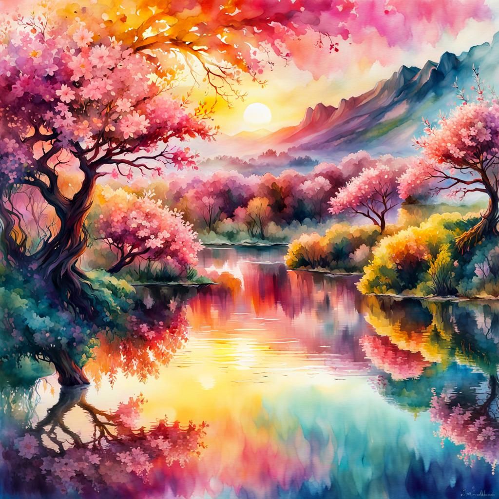 summer blossoms - AI Generated Artwork - NightCafe Creator