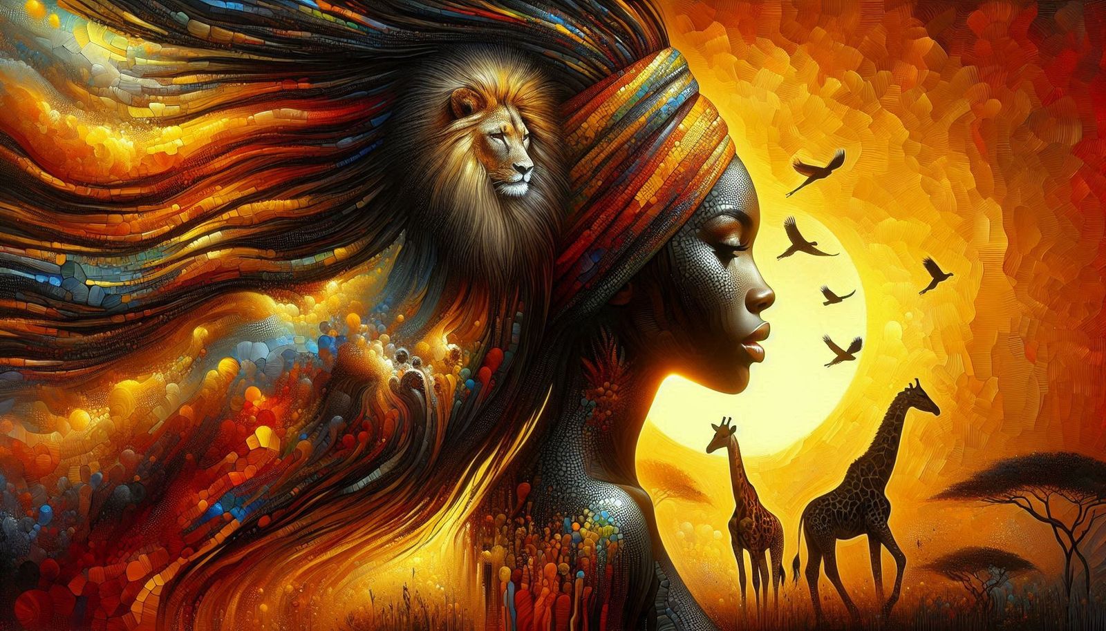 Women in harmony with Nature – African Woman – 16:9 Format 0...